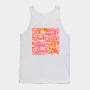 Orange Rotunda toile watercolor Tank Top